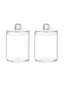 Organizador Circular con Tapa para Hisopos y Algodón