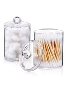 Organizador Circular con Tapa para Hisopos y Algodón